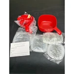 Prepology Red Microwave Bowl Set 5 Piece With Vented Lids Nested Storage. Fixed Price $15.00.