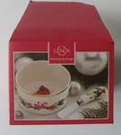Lenox Winter Greetings Dip Bowl With Spreader - New. Fixed Price $32.00.