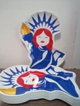 8 Retired Celebrate Lady Liberty Trays Dinner Plates Melamine Statue Of. Fixed Price $15.00.