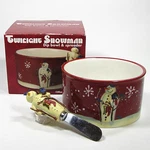 Certified International Twilight Snowman Dip Bowl & Spreader Stockings Baxter. Fixed Price $14.95.