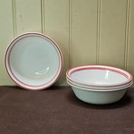 Corelle Classic Cafe Red Triple Band Stripe Cereal Soup 6 Lot Of 4 Bowls. Fixed Price $27.87.