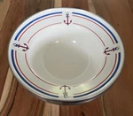 Target American Picnic 4 Nautical Coastal Anchor Metal Enamelware Bowls Plates. Fixed Price $32.92.