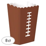 Amscan Large Football Party Supply Snack 7.5" Cardstock Popcorn Box, 8 Ct, Brown. Fixed Price $6.95.