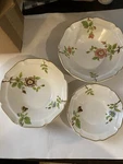 Set Of Fine Ivory Bowls White Apple Blossom 2 #3463 And 1 #3464 Korea. Fixed Price $35.00.