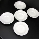 5 Renaissance 6-1/8" Fruit Bowls Diamondstone Laveno-italy White Embossed Floral. Fixed Price $22.50.