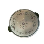 Temptations Ceramic 2QT Old World Green Red Christmas Holiday Mixing Bowl W/. Fixed Price $20.00.