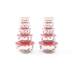 20-PIECE Glass Food Storage Bowls With Lids Set Fruit Design Multiple Sizes. Fixed Price $37.59.