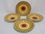 Pier 1 "etrusco" Soup Salad Pasta Bowls Hand Painted Italy 9.5 Tuscan Set Of 4. Fixed Price $35.00.