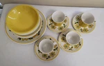 Mikasa Cera Stone Twinkle D1350 Yellow Daisy Flower 16 Pieces. Fixed Price $50.00.