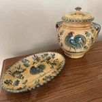Williams Sonoma Serving Dish Or Biscotti Jar Italy Rooster Rare WSO127, Nice!. Fixed Price $55.00.