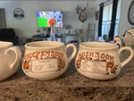 Vintage Recipe Soup Crock Bowl Mugs With Handles Set Of 4. Fixed Price $26.99.