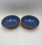 Denby Juice Berry Blue Soup Cereal 7" Bowls Stoneware England Two (2). Fixed Price $85.00.