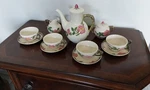 Franciscan Desert Rose 11 Pc Tea Set Back Stamps( Coffee Pot, Sugar,.... Fixed Price $427.50.