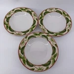 American Atelier Monkey 5029 Porcelain Pasta Bowls Set Of 3 Tropical Palm Leaf. Fixed Price $30.00.