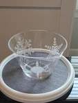 Ralph Lauren Crystal Holiday Snowflake Serving Bowl 8" Signed Rl. Fixed Price $38.25.