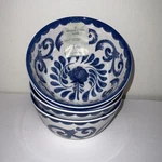 Artisan Luxe Melamine Blue Rose 4 Outside Inside Print 6 X3 Bowl Set Nwt. Fixed Price $49.99.