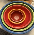 Zak! Designs Melamine Nesting Bowls Multi-color Mixing Set Of 5. Fixed Price $23.00.