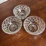 Set Of 3 Vtg Lenox Cut Crystal Snack / Candy Bowls. Fixed Price $28.83.