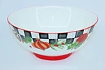 Rare Mackenzie-childs Deck The Halls 9" Serving Bowl Christmas Pattern Check. Fixed Price $65.99.