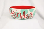 Rare: New With Tag Coton Colors Reindeer Food 6 Bowl Mint Red. Fixed Price $42.00.