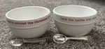 Mud Pie Holiday Ceramic Dipping Bowls & Spoons 4PC Set Christmas. Fixed Price $17.50.