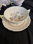Royal Doulton Gratham D5477 Ice Cream / Soup Bowl Double Handle Saucer. Fixed Price $12.99.