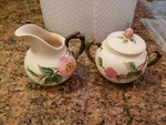Vintage Franciscan Desert Rose Cream & Sugar Set Made England Euc. Fixed Price $36.00.