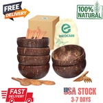 Natural Coconut Bowls And Spoon With Fork Eco-friendly Smoothie, Vegan, Buddha. Fixed Price $26.98.