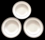 Set Of 3 New Mikasa Palatial Platinum 8.5 Rimmed Soup Salad Pasta Bowls. Fixed Price $27.08.