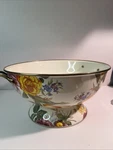 Mackenzie-child's White Flower Market Everything Bowl 13" Size. Fixed Price $115.00.