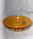 Crate & Barrel Margarita Salter Mambo Bright Stripes Ceramic Rimmer Or Dip Bowl. Fixed Price $12.99.