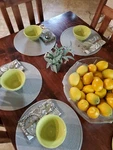 Pier 1 Imports Amadora 6" Bowls Soup Cereal Dessert Salad Green Floral Set Of 4. Fixed Price $25.60.