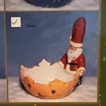 New Bealls Palais Royal Stage Santa Christmas Ceramic Dip Bowl With Spreader. Fixed Price $9.75.