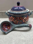 Zaklady Boleslawiec Polish Pottery 3.17-QUART Covered Soup Tureen With Ladle. Fixed Price $199.99.