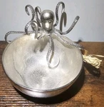 Unique Mud Pie Octopus Metal Dip Bowl Item #4851081 Cast Aluminum 5" X 6" W/ Tag. Fixed Price $49.95.