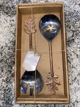 Cambridge Silversmiths Thirstystone Oak Leaf Salad Servers. Fixed Price $18.04.