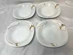 Royal Sealy Images Symphony Set Of 4 Soup-cereal Bowls. Gold Lilles White.. Fixed Price $31.89.