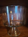 Vintage Anchor Hocking Trifle Bowl Clear Glass Pedestal Footed 8.5 Inches. Fixed Price $16.99.