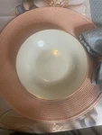 Vintage Gibson White China Soup Bowls With The Gold Rim And Glossy Finish. Fixed Price $13.00.