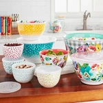 Pioneer Woman Sweet Romance Melamine Bowl Set Lid 18PCS Floral Gingham New. Fixed Price $69.99.