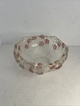 Crystal Bowl By Studio Silversmith Venezia Collection Germany/red Floral 8 1/4. Fixed Price $20.00.