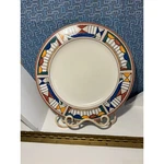 Mikasa Intaglio Collage CAC84 Dinner Plates Set Of Geometric Abstract 10.75. Fixed Price $50.00.