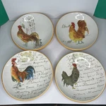 Williams Sonoma Rooster Script Pasta Bowls Made In Italy 10 Set Of 4. Fixed Price $48.88.