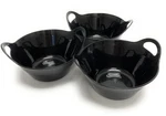 Mintra Home Plastic Bowls W/ Handles, 970ML Small 3PK, Black - 6.75"X3". Fixed Price $24.48.