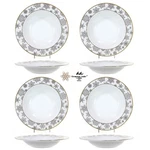 American Atelier Flurries 12OZ Soup 9" Bowl Set 4 Snowflakes Matte Gold 3370. Fixed Price $37.95.