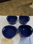 Rachel Ray Stoneware Ramekin Bubble & Brown 4 -bowls Htf Cobalt Blue 10 Oz Set. Fixed Price $18.27.