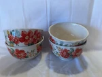 The Pioneer Woman Vintage Floral 4-PIECE Footed Set 6" Replacement. Fixed Price $35.00.