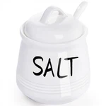 Salt Bowls With Lid And Spoon -12 Oz Ceramic Cellar, Containers, Sp.... Fixed Price $15.98.
