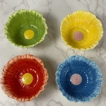 Creative Co-op Set Of 4 Flower Petal Salad Bowls Dishwasher/microwave Safe. Fixed Price $27.00.