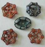 Miscellaneous Vintage Steampunk Cast Iron Water Valve Handles (5). Fixed Price $20.50.